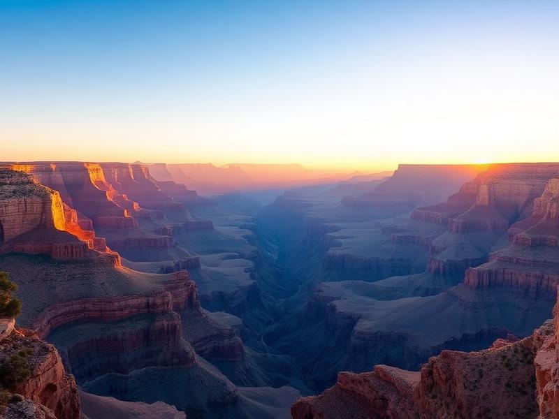 Paisaje clásico del Grand Canyon South Rim al atardecer